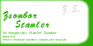 zsombor stamler business card